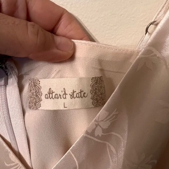 Altr’d State Autumn Slip Dress Ivory Size L - Picture 4 of 6